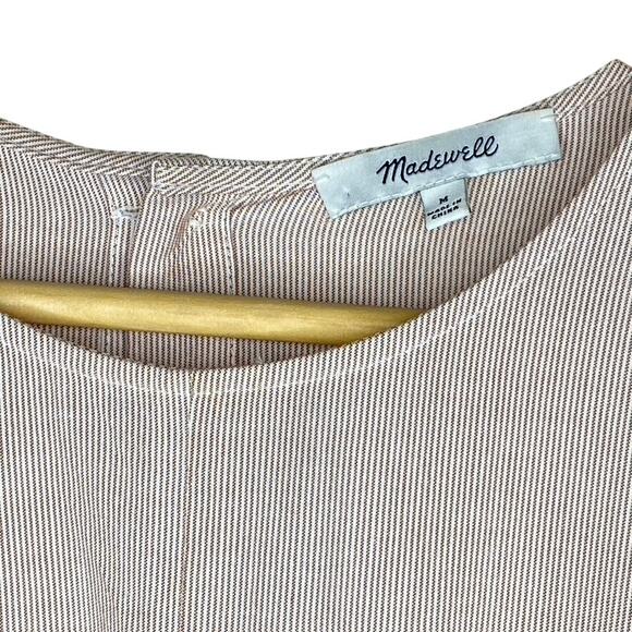 Madewell Button Back Front Tie Tee in Ticking Stripe Size Medium - Picture 4 of 6